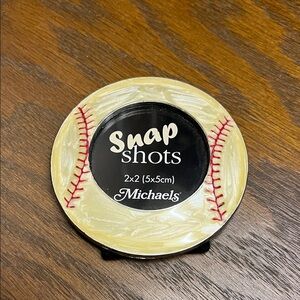 Snap Shots Baseball Frame - Cream and Red